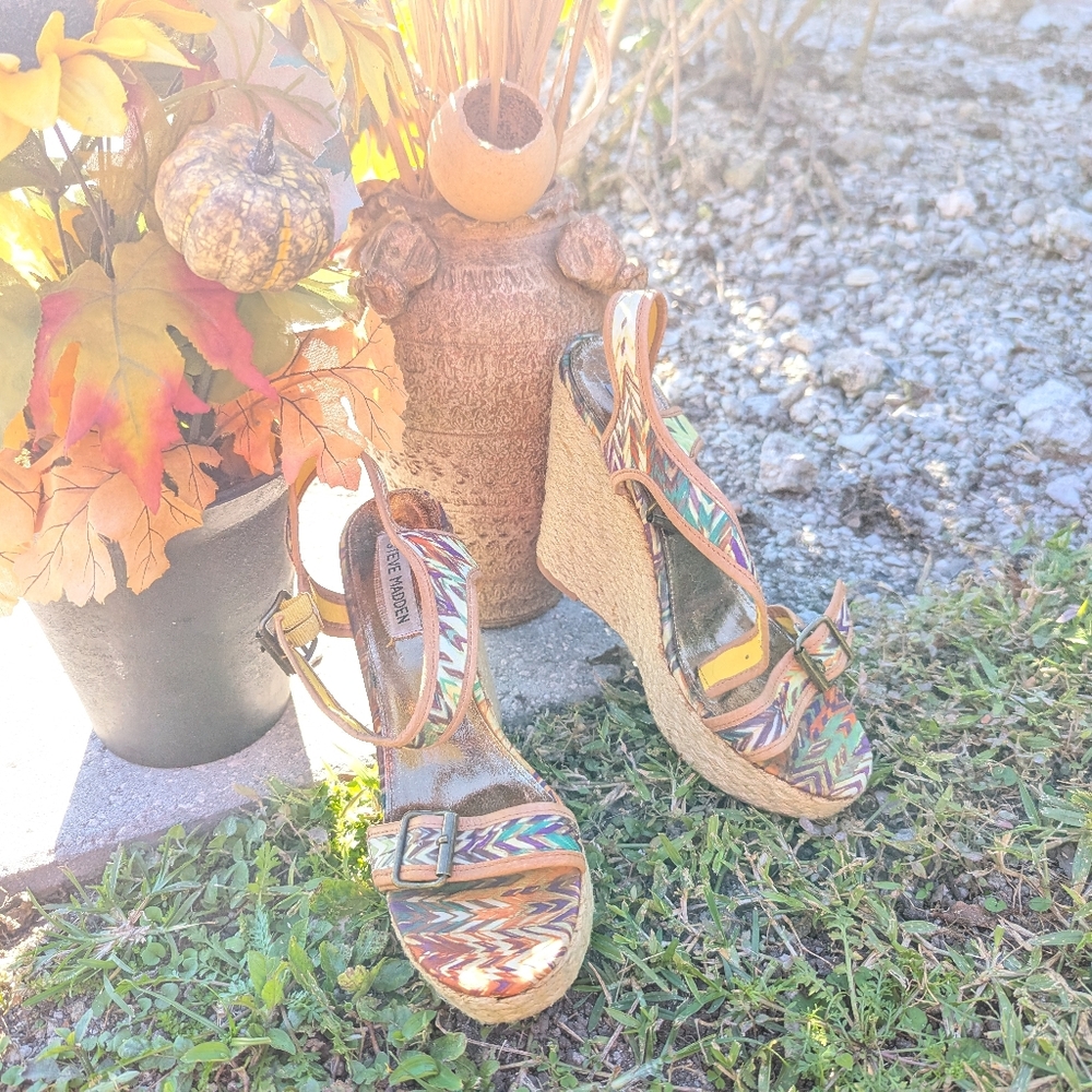 Steve Madden Colorful Wedge Sandals